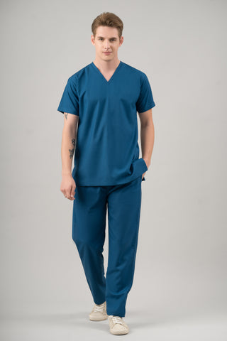 Serene Blue Scrub Set - Crème Comfort