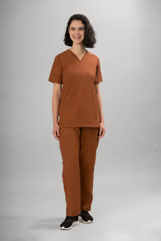 Caramel Scrub Suit- Basic Luxury