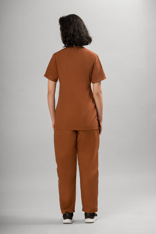 Caramel Scrub Suit- Basic Luxury