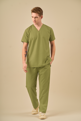 Soft Green Scrub Set - Stretch Comfort