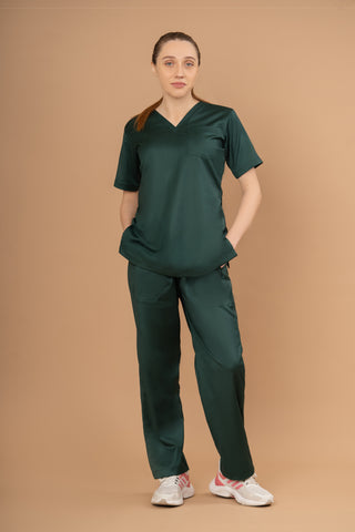 Forest Green Scrub Set- Crème Comfort