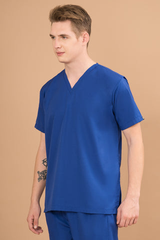Royal Blue Scrub Top - Basic Luxury