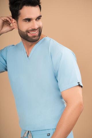 Baby Blue Scrub Top - Crème Comfort