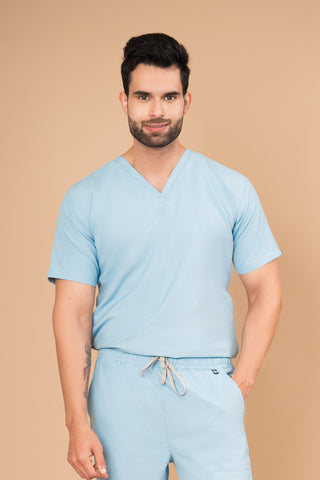 Baby Blue Scrub Top - Crème Comfort