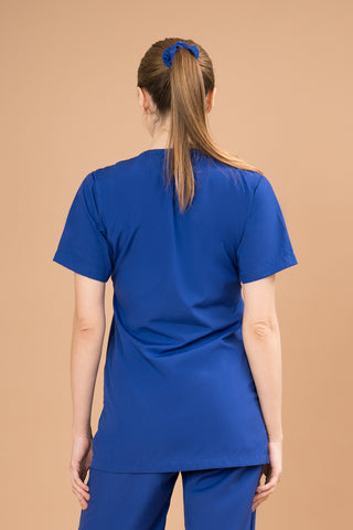 Royal Blue Scrub Top- Basic Luxury