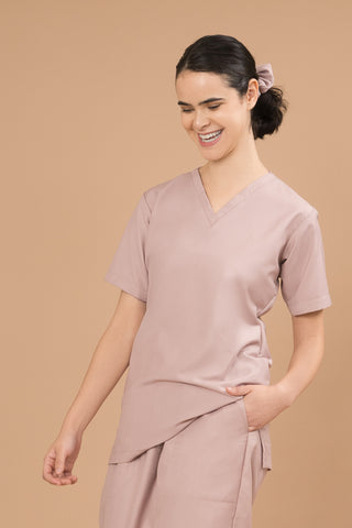 Pale Blush Scrub Top - Crème Comfort