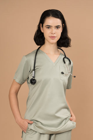 Pistachio Green Scrub Top  - Butter Bliss