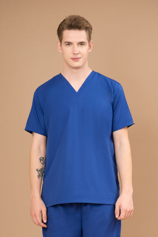 Royal Blue Scrub Top - Basic Luxury
