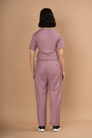 Plum Mauve Scrub Set - Crème Comfort