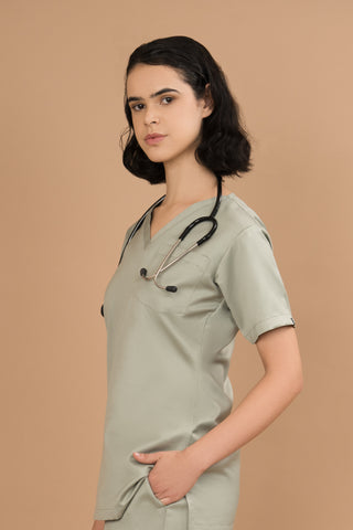 Pistachio Green Scrub Top  - Butter Bliss