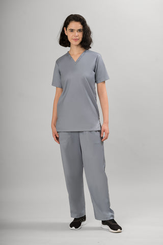Steel Blue Scrub Set- Crème Comfort