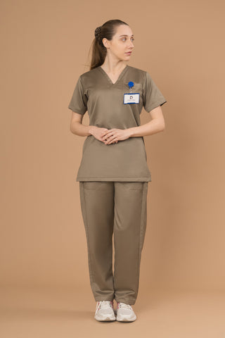 Brown Green Scrub Set - Butter Bliss