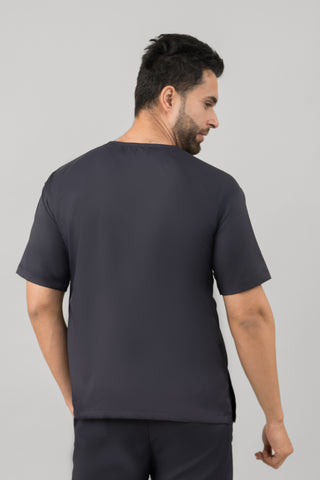 Midnight Blue  Scrub Top- Crème Comfort