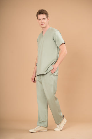 Pistachio Green  Scrub Top- Butter Bliss